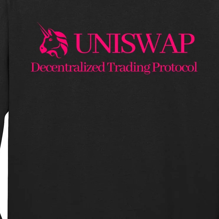 Uniswap Decentralized Exchange Cryptocurrency DeFi Tall Long Sleeve T-Shirt