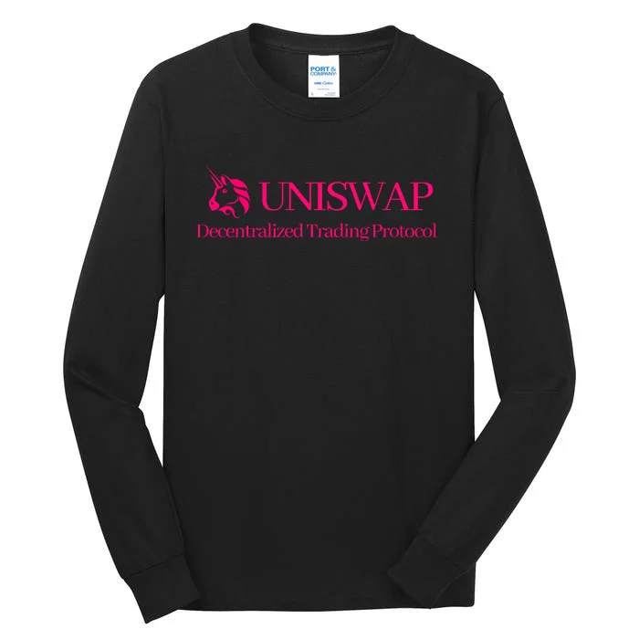 Uniswap Decentralized Exchange Cryptocurrency DeFi Tall Long Sleeve T-Shirt