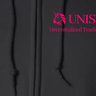 Uniswap Decentralized Exchange Cryptocurrency DeFi Full Zip Hoodie