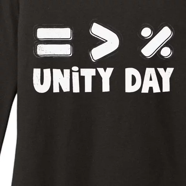 Unity Day Equality Is Greater Than Division Awareness Orange Womens CVC Long Sleeve Shirt