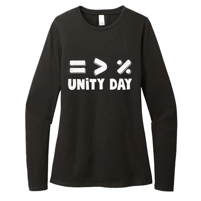 Unity Day Equality Is Greater Than Division Awareness Orange Womens CVC Long Sleeve Shirt