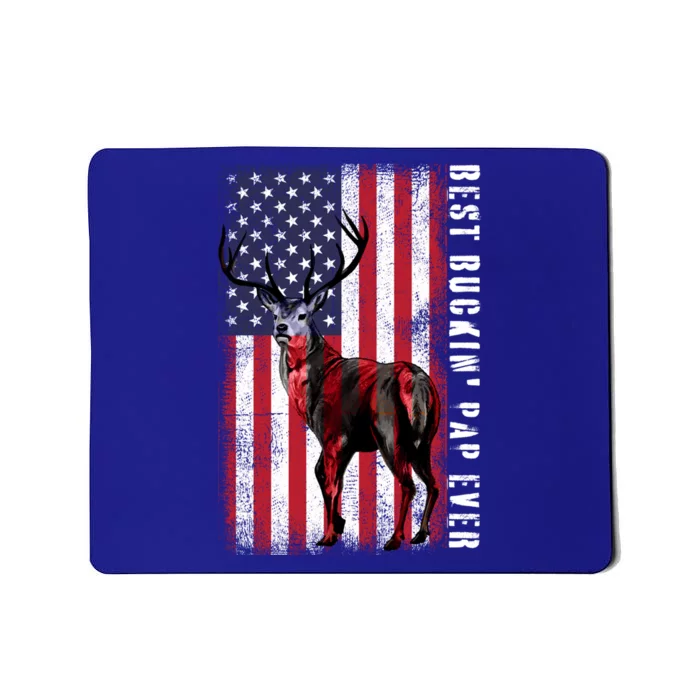 Usa Distressed Flag Best Buckin Pap Deer Hunting Fathers Day Gift Mousepad