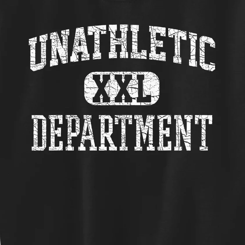 Unathletic Department Funny Sports Humor Wife Gym Girlfriend Kids Sweatshirt