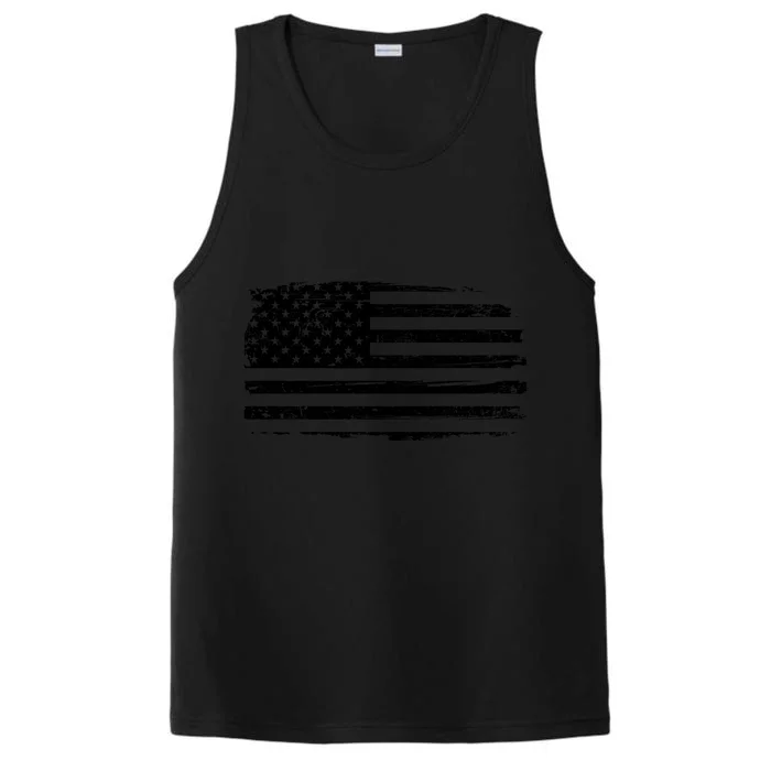 USA Distressed Flag Grunge Patriotic American Merica Pride Performance Tank