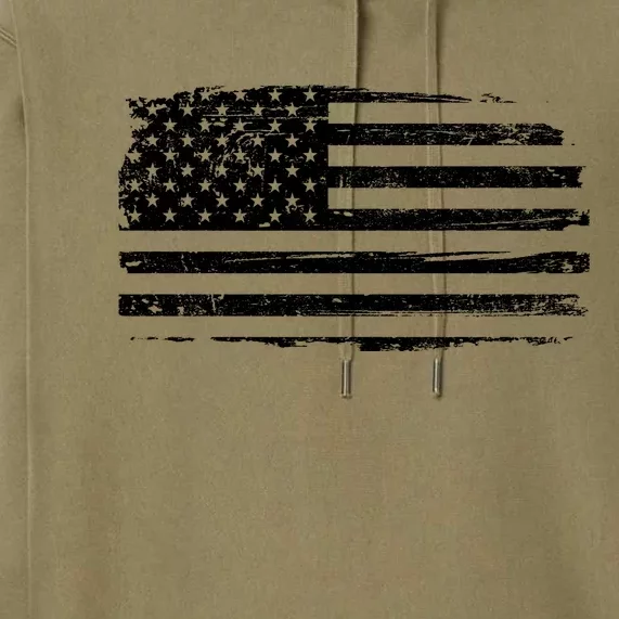 USA Distressed Flag Grunge Patriotic American Merica Pride Premium Hoodie