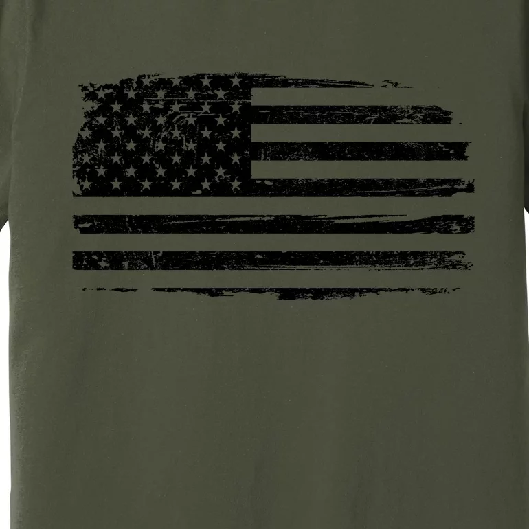 USA Distressed Flag Grunge Patriotic American Merica Pride Premium T-Shirt