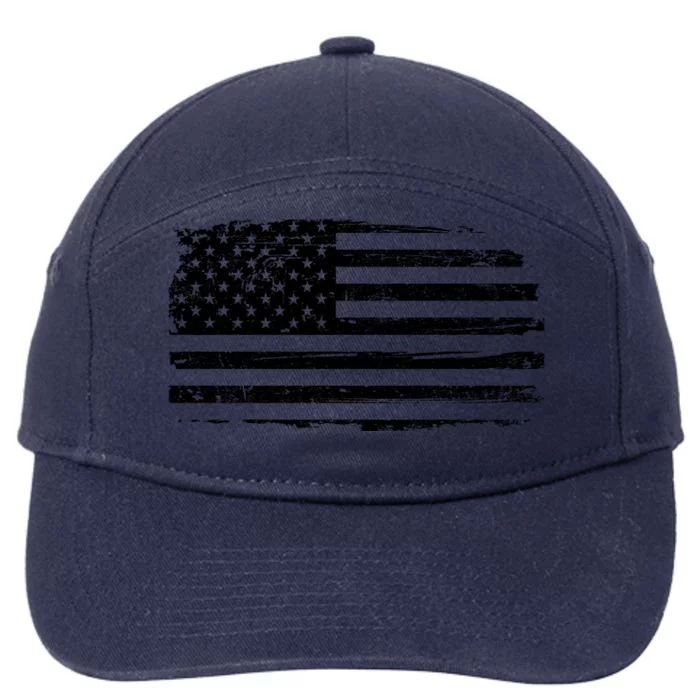 USA Distressed Flag Grunge Patriotic American Merica Pride 7-Panel Snapback Hat