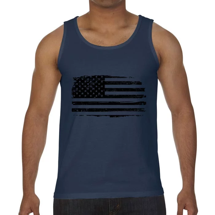 USA Distressed Flag Grunge Patriotic American Merica Pride Comfort Colors® Tank Top