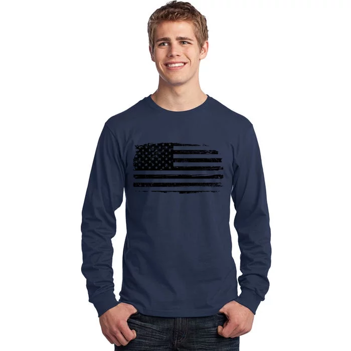 USA Distressed Flag Grunge Patriotic American Merica Pride Tall Long Sleeve T-Shirt