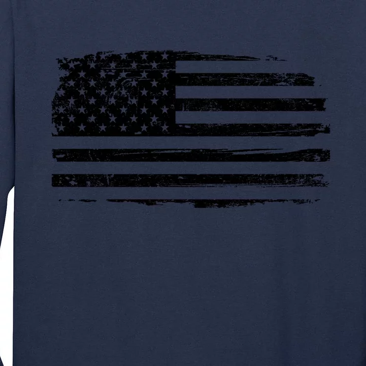 USA Distressed Flag Grunge Patriotic American Merica Pride Tall Long Sleeve T-Shirt