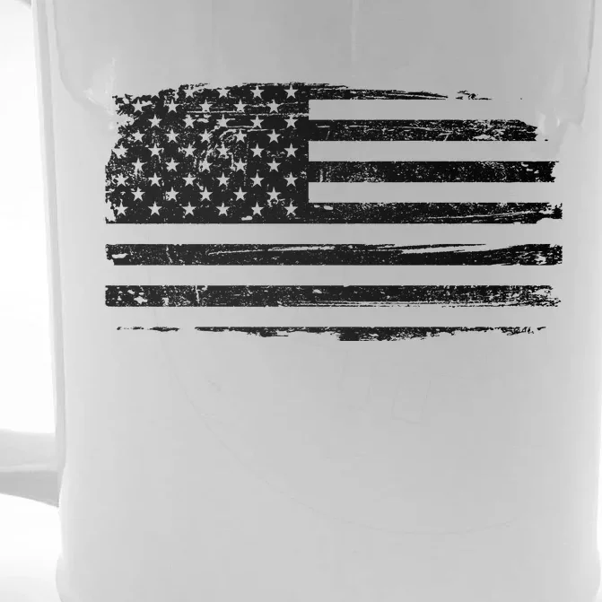 USA Distressed Flag Grunge Patriotic American Merica Pride Front & Back Beer Stein