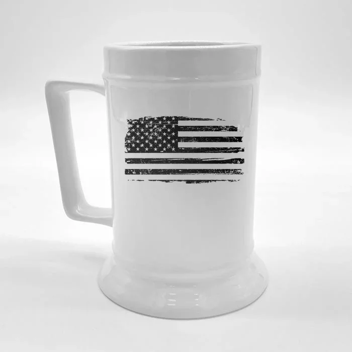 USA Distressed Flag Grunge Patriotic American Merica Pride Front & Back Beer Stein