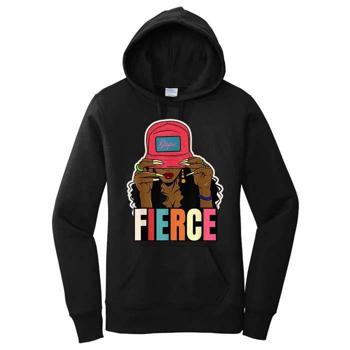 Unapologetically Dope Fierce Black Afro Black History Women's Pullover Hoodie