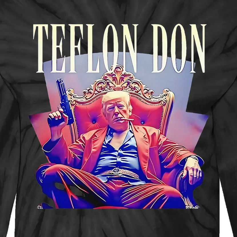 Untouchable Don Funny Trump Tie-Dye Long Sleeve Shirt