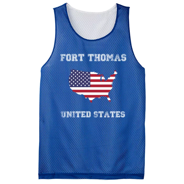 Usa Distressed Flag Fort Thomas Pride Great Gift Mesh Reversible Basketball Jersey Tank