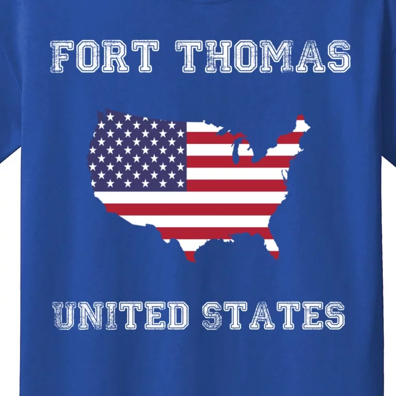 Usa Distressed Flag Fort Thomas Pride Great Gift Kids T-Shirt