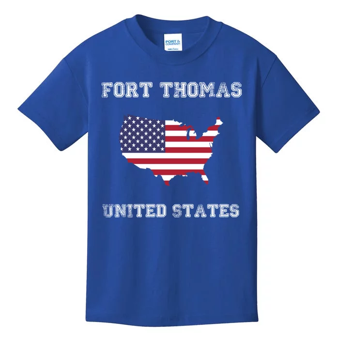 Usa Distressed Flag Fort Thomas Pride Great Gift Kids T-Shirt