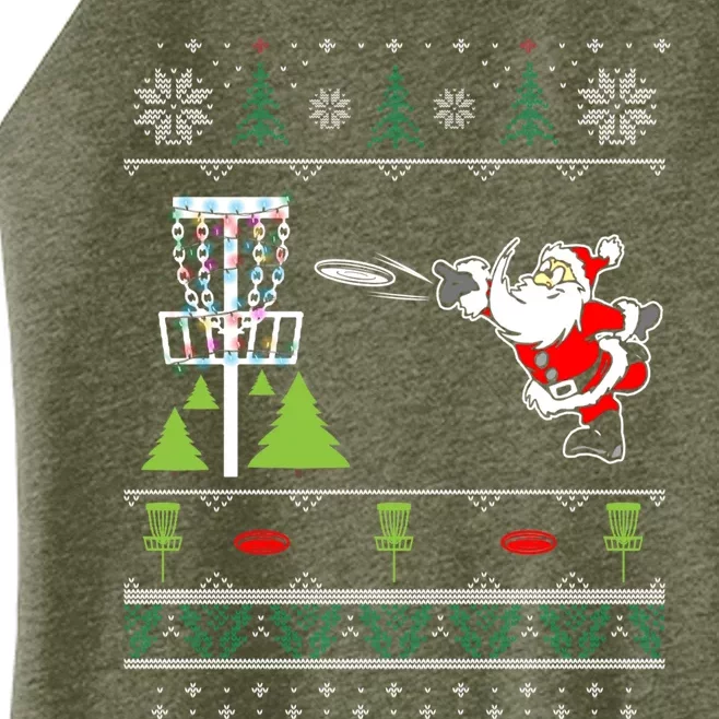 Ugly Disc Golf Santa Christmas Sweater Funny Xmas Frolf Women’s Perfect Tri Rocker Tank