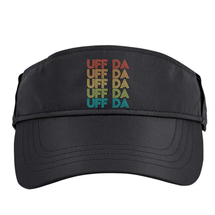 Uff Da Gift Scandinavian Minnesota Norwegian Midwestern Adult Drive Performance Visor