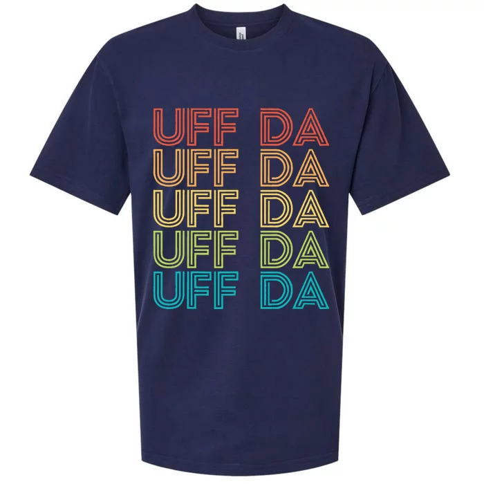 Uff Da Gift Scandinavian Minnesota Norwegian Midwestern Sueded Cloud Jersey T-Shirt