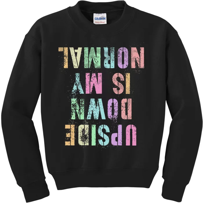 Upside Down Is My Normal Gymnastics Tumbling Gymnast Kids Sweatshirt