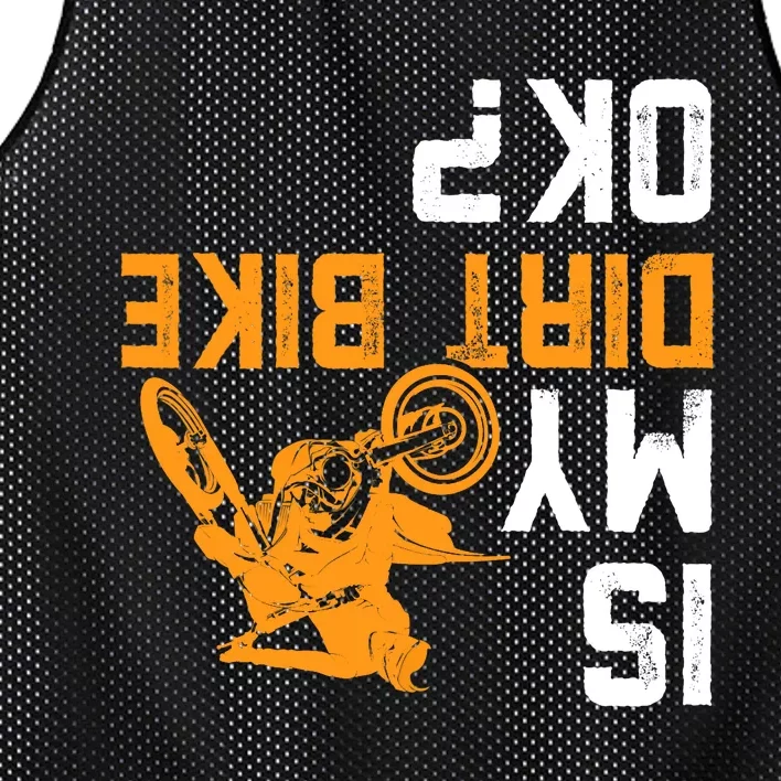 Upside Down Is My Dirt Bike OK? Dirt Bikers Mesh Reversible Basketball Jersey Tank