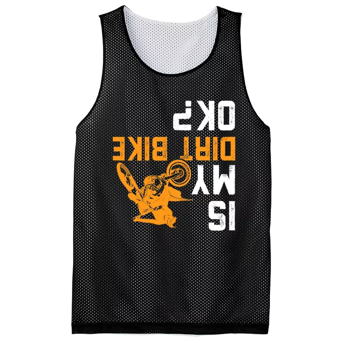 Upside Down Is My Dirt Bike OK? Dirt Bikers Mesh Reversible Basketball Jersey Tank