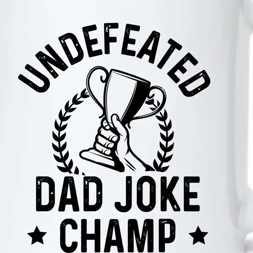 Undefeated Dad Joke Champion Funny Fathers Day Saying Quote Gift Black Color Changing Mug