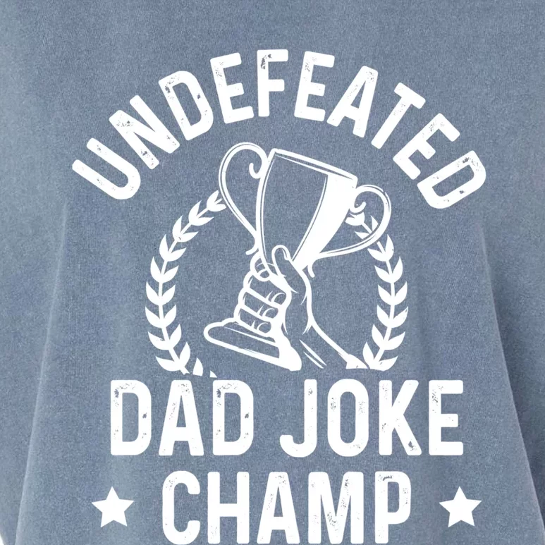 Undefeated Dad Joke Champion Funny Fathers Day Saying Quote Gift Garment-Dyed Women's Muscle Tee