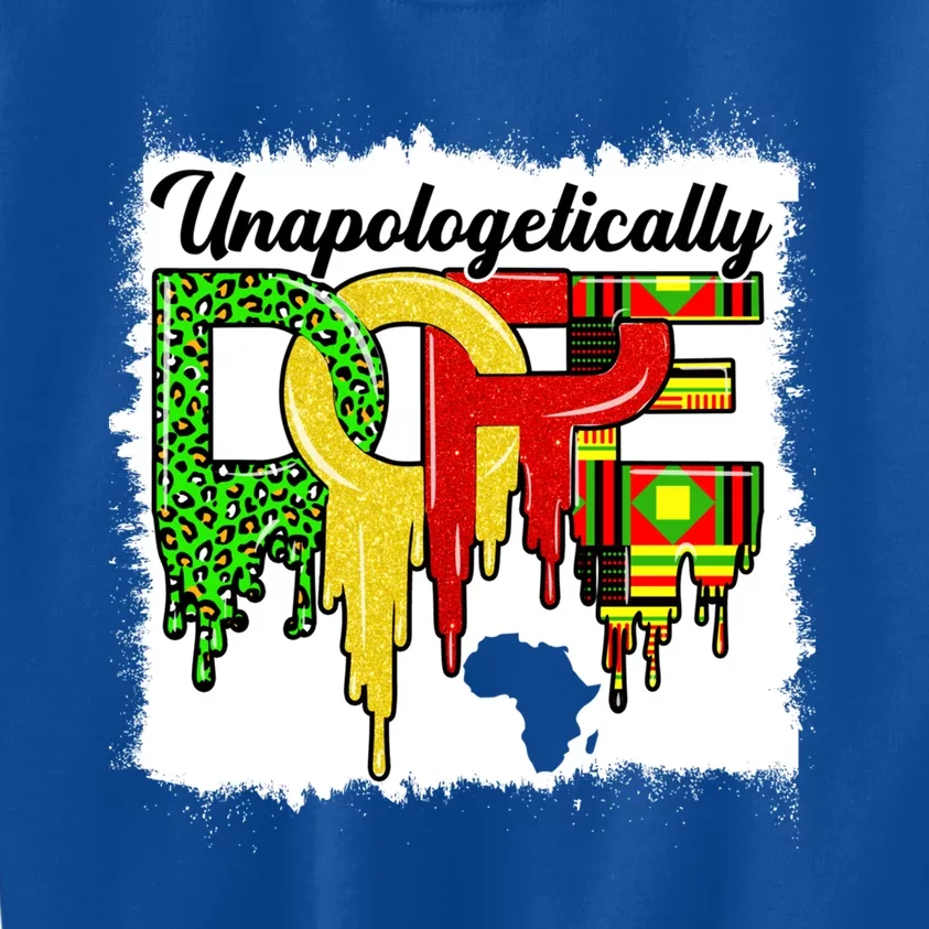 Unapologetically Dope Juneteenth Black History Month African Gift Kids Sweatshirt