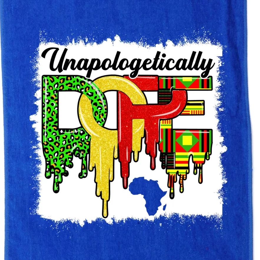 Unapologetically Dope Juneteenth Black History Month African Gift Platinum Collection Golf Towel