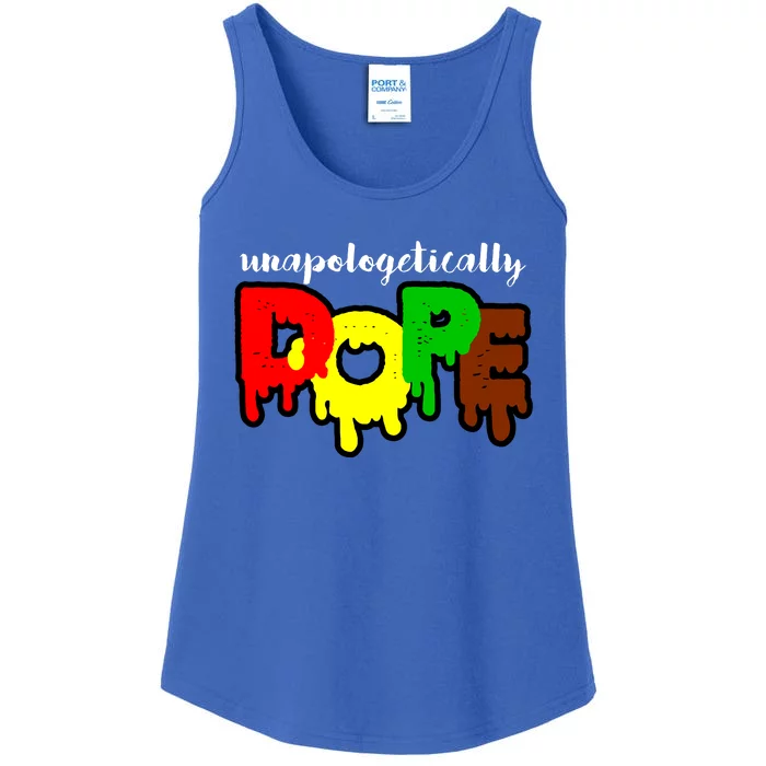 Unapologetically Dope Juneteenth Black History Afro American Ladies Essential Tank