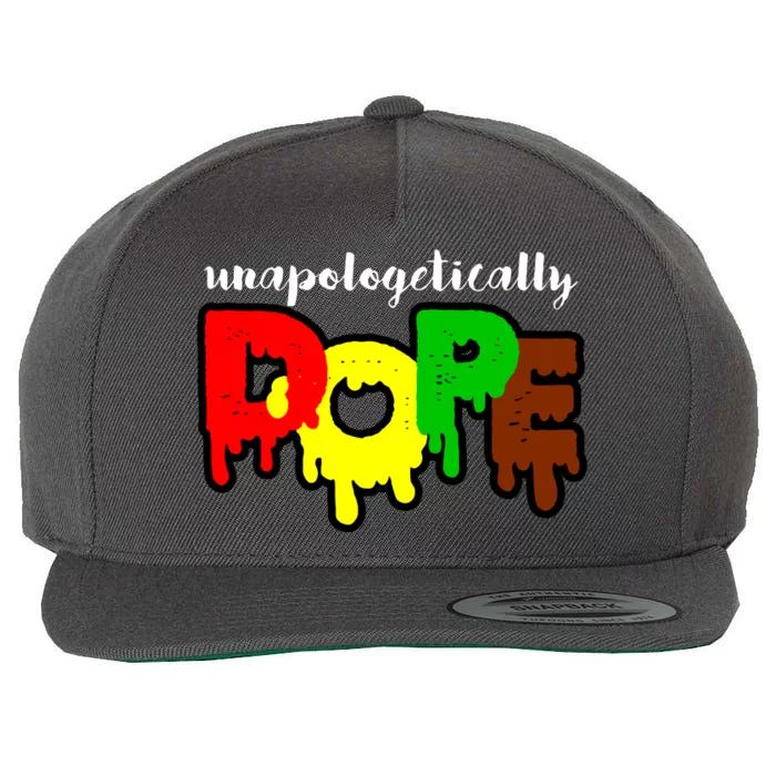 Unapologetically Dope Juneteenth Black History Afro American Wool Snapback Cap