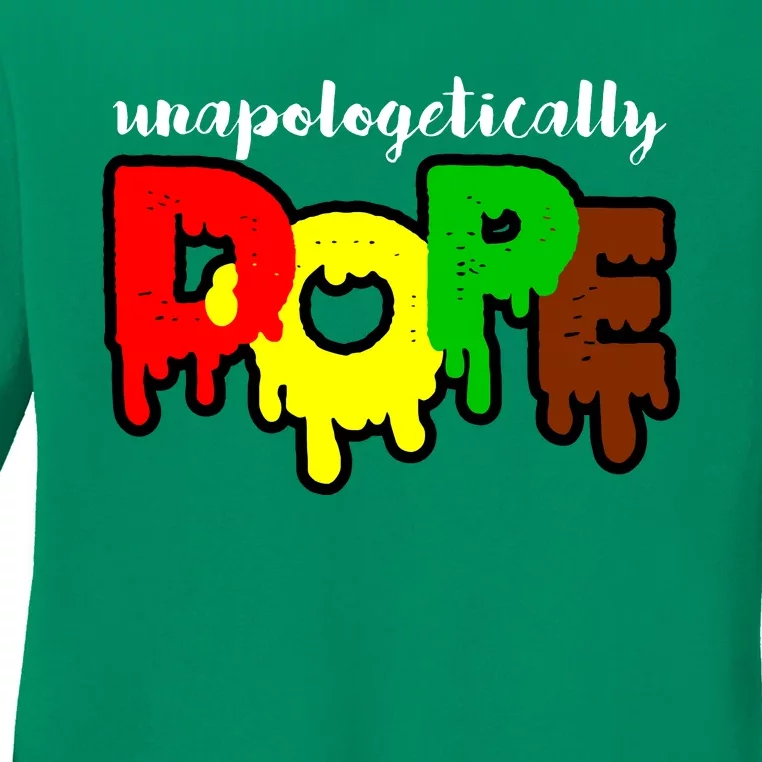 Unapologetically Dope Juneteenth Black History Afro American Ladies Long Sleeve Shirt