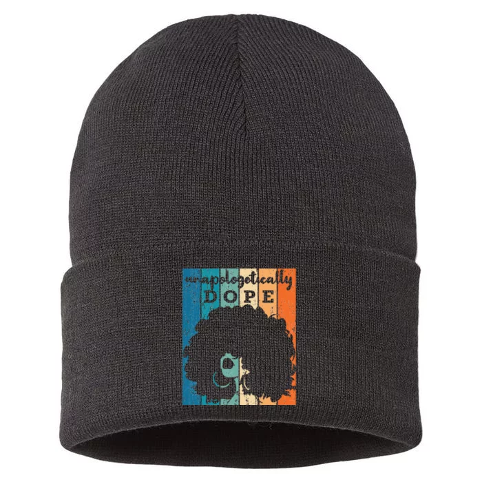 Unapologetically Dope Juneteenth Gift Sustainable Knit Beanie