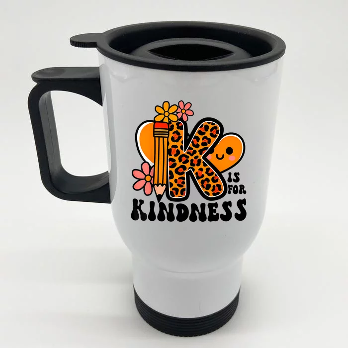 Unity Day Kindness Orange Teacher Be Kind Front & Back Stainless Steel Travel Mug