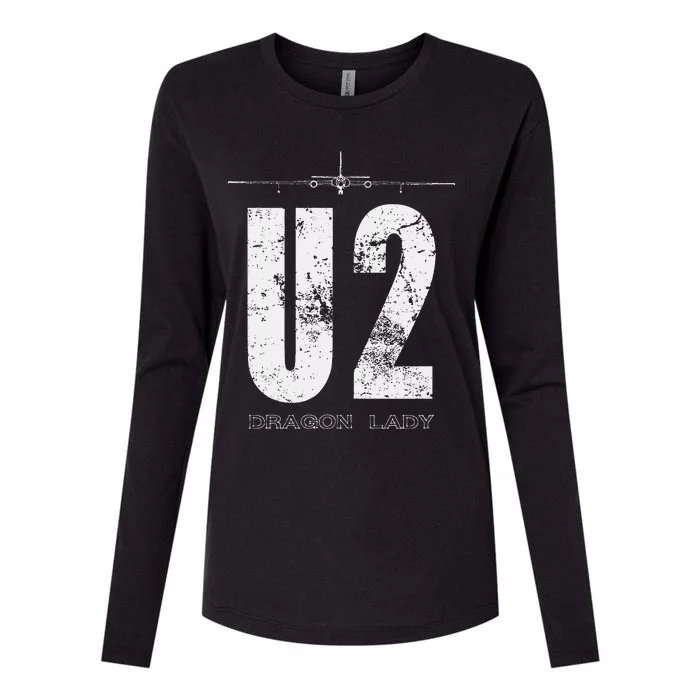 U.2 Dragon Lady Spy Plane Womens Cotton Relaxed Long Sleeve T-Shirt