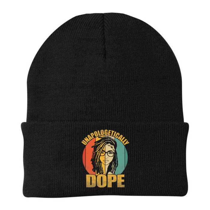 Unapologetically Dope Locd Woman Girl Glasses Black History Knit Cap Winter Beanie