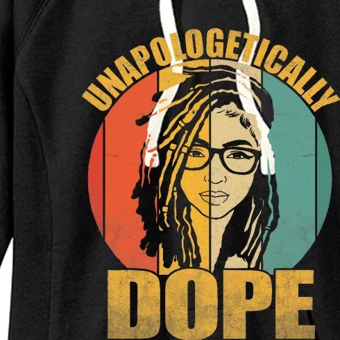 Unapologetically Dope Locd Woman Girl Glasses Black History Women's Fleece Hoodie