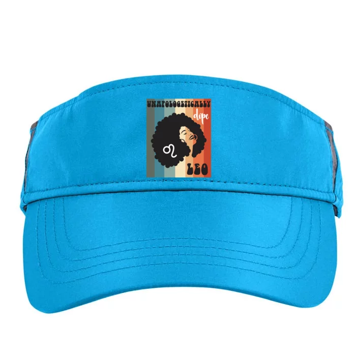 Unapologetically Dope Leo Black Zodiac Retro Groovy Gift Adult Drive Performance Visor