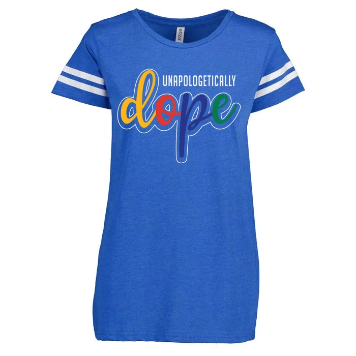 Unapologetically Dope Melanin Poppin Gift Enza Ladies Jersey Football T-Shirt