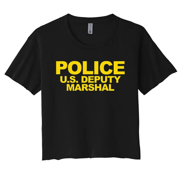 U.S. Deputy Marshal Front & Back Print Law Enforcement Women's Crop Top Tee