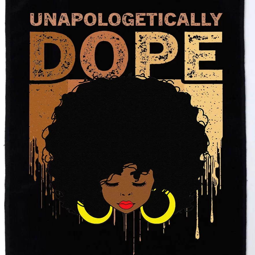 Unapologetically Dope Melanin Black History Month Juneteenth Platinum Collection Golf Towel