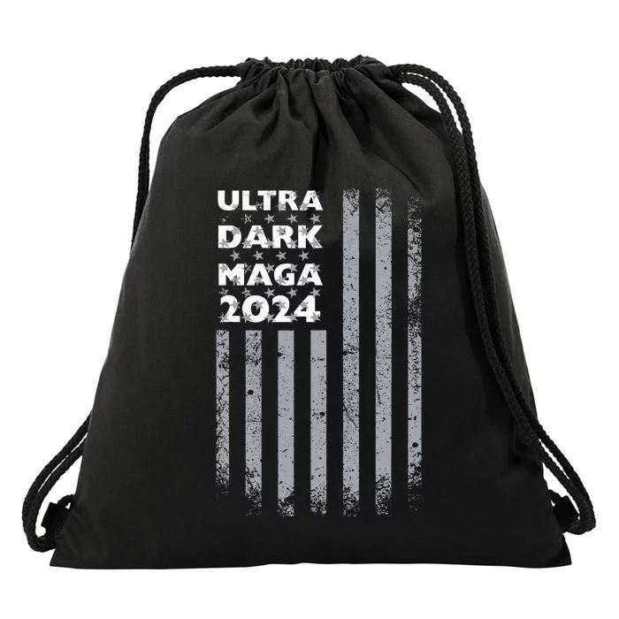 Ultra Dark Maga 2024 Presidential Election Vote Donald Trump Drawstring Bag