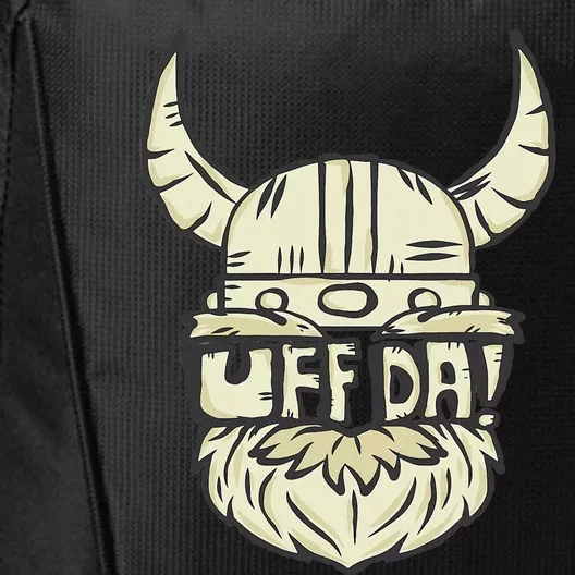 Uff Da Norwegian Quote Scandinavian Helmet City Backpack