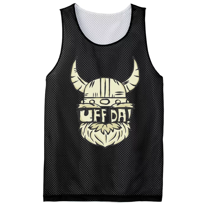 Uff Da Norwegian Quote Scandinavian Helmet Mesh Reversible Basketball Jersey Tank