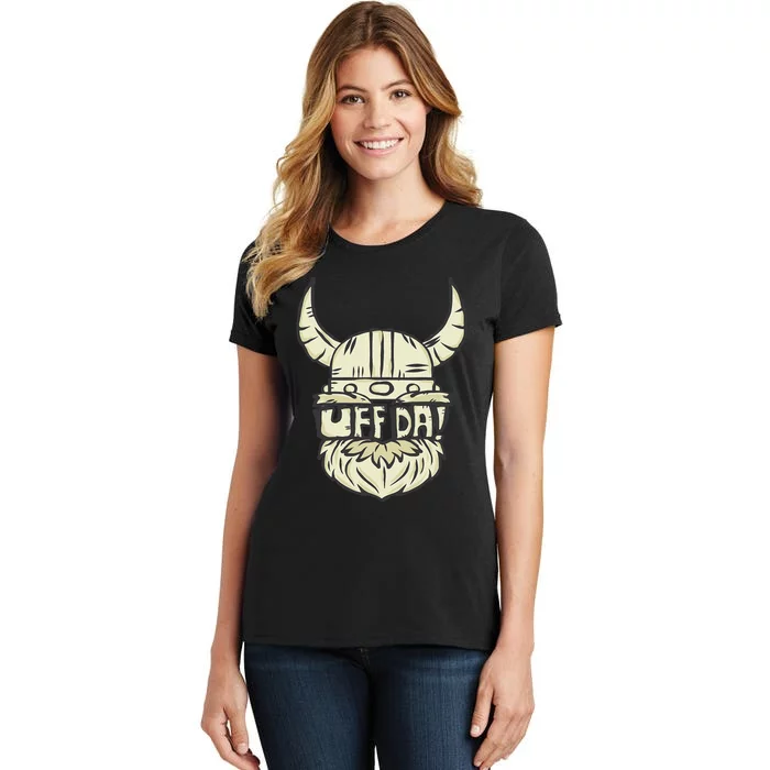 Uff Da Norwegian Quote Scandinavian Helmet Women's T-Shirt