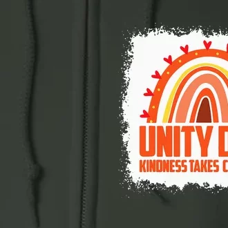 Unity Day Orange Kindness Takes Courage Unity Day Full Zip Hoodie