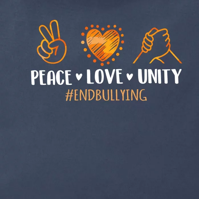 Unity Day Orange Peace Love Unity End Bullying Kindness Zip Tote Bag