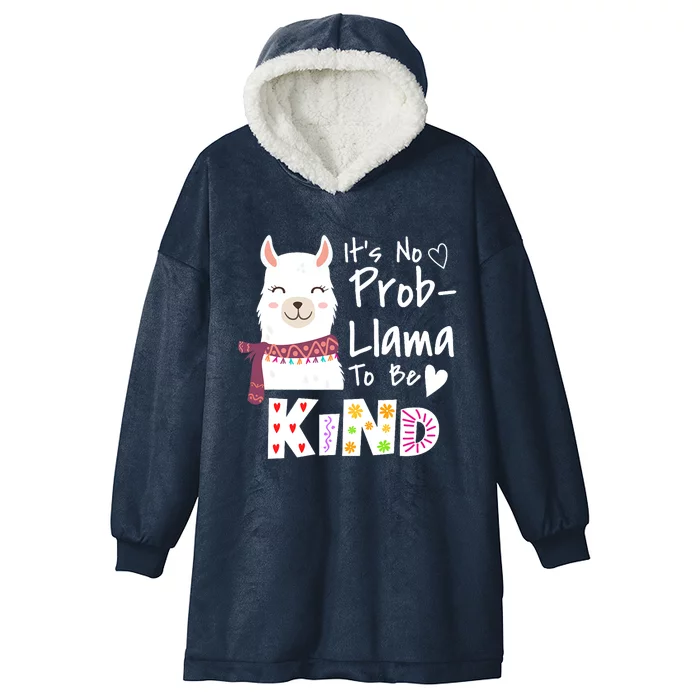 Unity Day Orange No Prob Llama Be Kind Anti Bullying Hooded Wearable Blanket